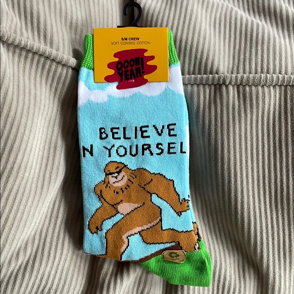 Believe in Yourself Socks - Blue/Green